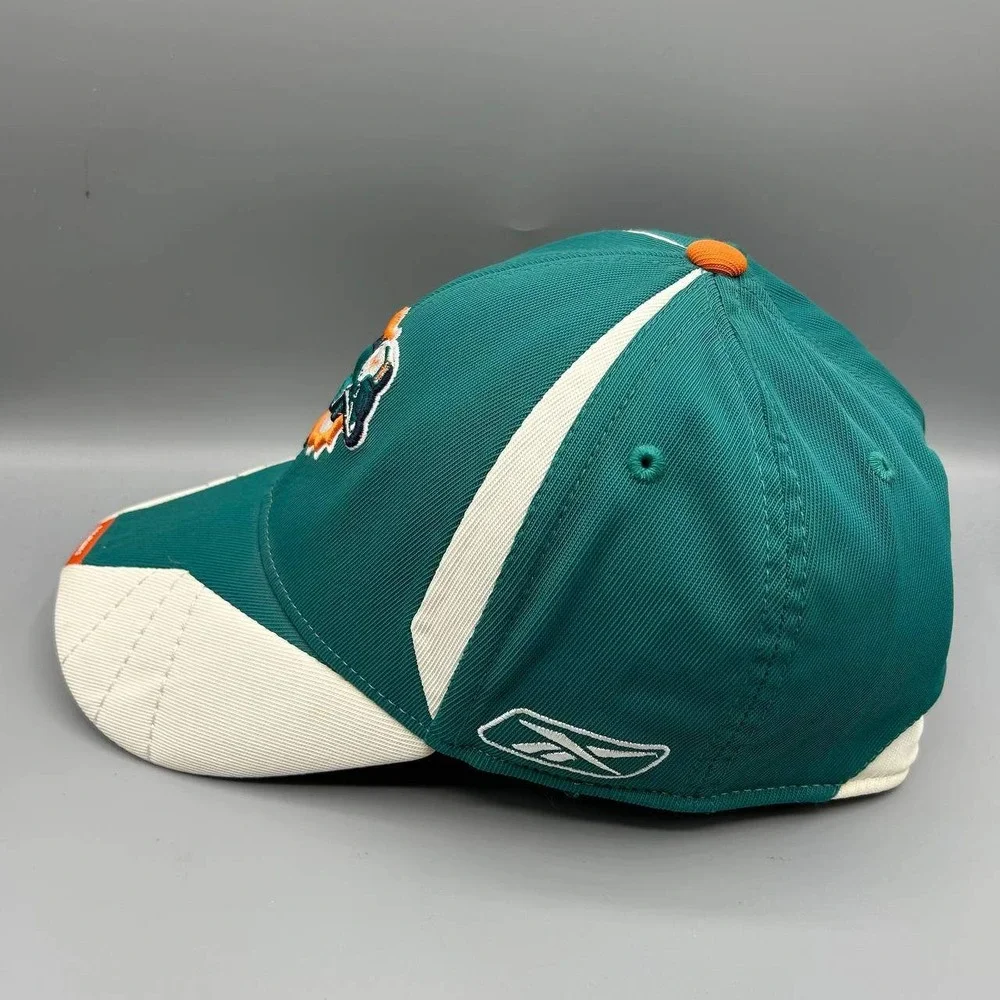 Vintage Miami‎ Dolphins Hat Men Embroidered NFL Reebok Strap Back Cap